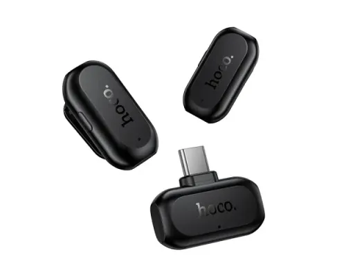 Мікрофон Петлічний HOCO L26 Type-C Smart AI noise reduction wireless microphone Black mag-6942007677011153824