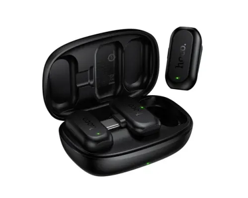 Мікрофон Петлічний HOCO L26 Type-C Smart AI noise reduction wireless microphone Black mag-6942007677011153824