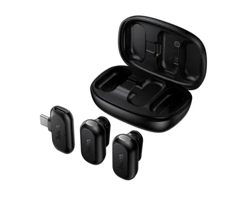 Мікрофон Петлічний HOCO L26 Type-C Smart AI noise reduction wireless microphone Black mag-6942007677011153824