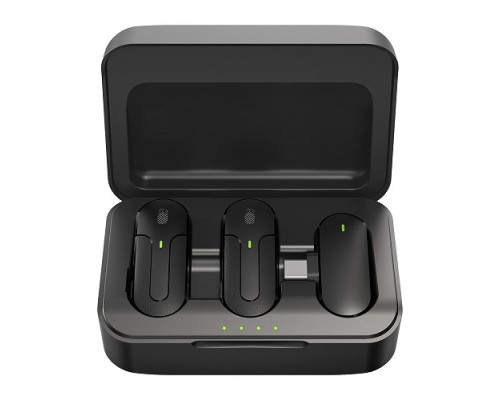 Мікрофон Петличний Бездротовий Hoco DI56 Twin Type-C ma32809