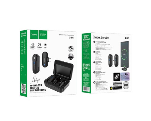 Мікрофон Петличний Бездротовий Hoco DI56 Twin Type-C ma32809
