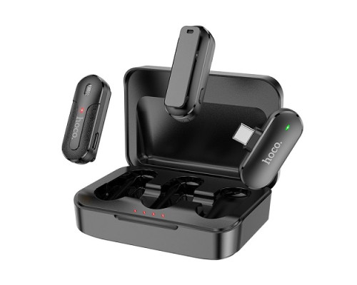 Мікрофон Петличний Бездротовий Hoco DI56 Twin Type-C ma32809