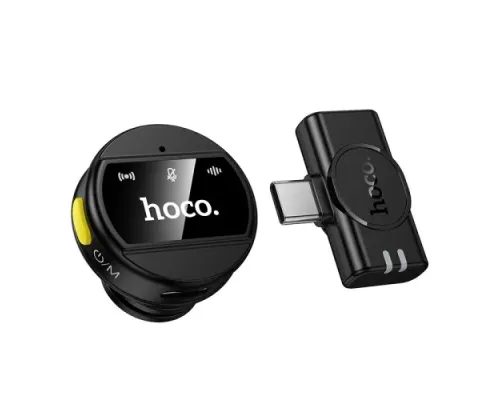 Мікрофон HOCO L21 Charm wireless microphone Type-C Чорний mag-6942007663144146758