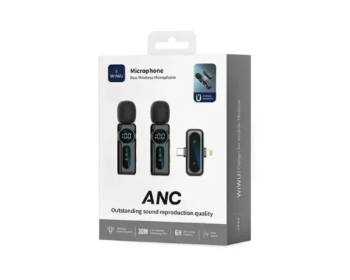 Мікрофон WiWU ANC Microphone Wi-WM007 Black mag-6977703657227153621
