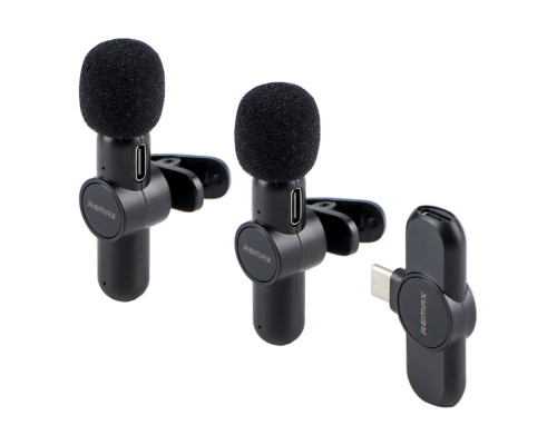 Мікрофон Петличний Бездротовий Remax K10 Twin Type C ma33127