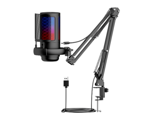 Мікрофон Для Стриму ME6S-35-RGB на Струбцині Колір Чорний 2020000464150 ma37272_3611165