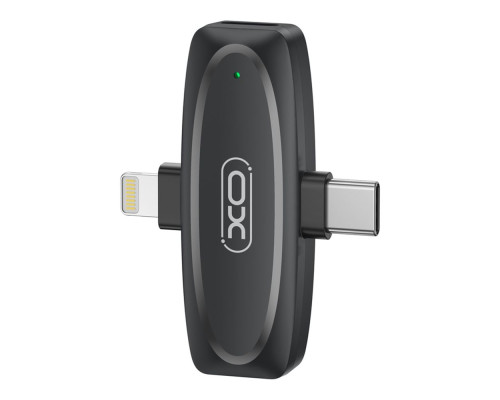 Мікрофон Петличний Бездротовий XO MKF010 Twin Type-C+IP Колір Чорний 6920680807178 ma38244_3667955