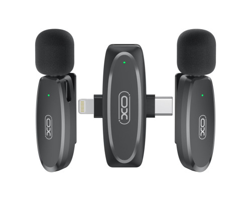 Мікрофон Петличний Бездротовий XO MKF010 Twin Type-C+IP Колір Чорний 6920680807178 ma38244_3667955