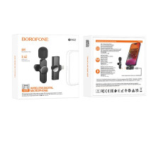 Мікрофон Петлічний BOROFONE BFK12 Trophy lavalier wireless digital microphone Lightning чорний mag-69419911063851007