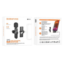 Мікрофон Петлічний BOROFONE BFK12 Trophy lavalier wireless digital microphone Lightning чорний mag-69419911063851007