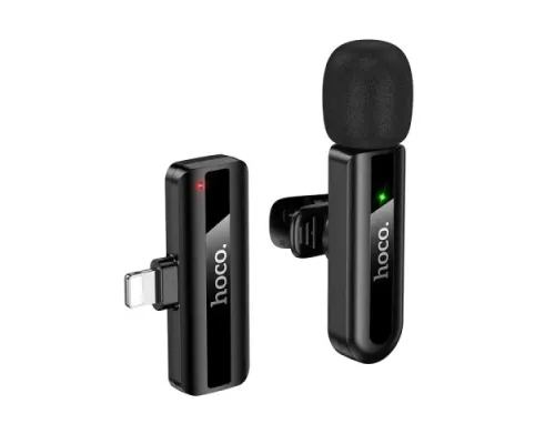 Мікрофон HOCO L20 Fair wireless microphone iP black mag-6942007655484152319