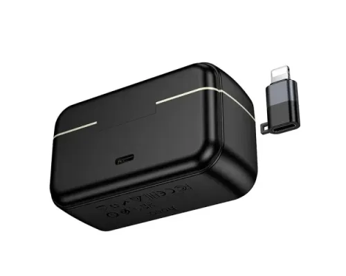 Мікрофон HOCO L22 Bright 2-in-1 wireless microphone with case(iP/Type-C) Чорний mag-6942007663151146759