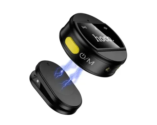 Мікрофон HOCO L22 Bright 2-in-1 wireless microphone with case(iP/Type-C) Чорний mag-6942007663151146759