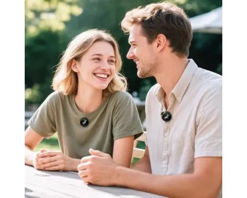 Мікрофон HOCO L22 Bright 2-in-1 wireless microphone with case(iP/Type-C) Чорний mag-6942007663151146759