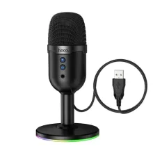 Мікрофон HOCO L25 Bright USB desktop microphone Чорний mag-6942007673792153140