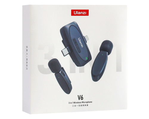 Бездротовий Петличний Мікрофон Ulanzi V6 3 в1 ma37716