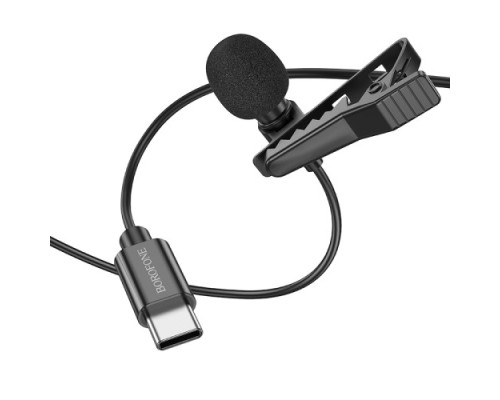 Мікрофон Петлічний BOROFONE BFK11 Elegant lavalier microphone Type-C чорний mag-69419911066821510