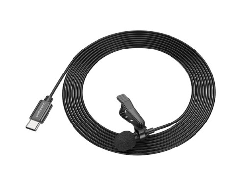 Мікрофон Петлічний BOROFONE BFK11 Elegant lavalier microphone Type-C чорний mag-69419911066821510