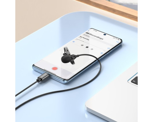 Мікрофон Петлічний BOROFONE BFK11 Elegant lavalier microphone Type-C чорний mag-69419911066821510