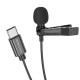 Мікрофон Петлічний BOROFONE BFK11 Elegant lavalier microphone Type-C чорний mag-69419911066821510