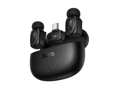 Мікрофон Hoco L19 Graceful wireless microphone (iP/Type-C) Чорний mag-6942007655477145301