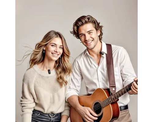 Мікрофон Hoco L19 Graceful wireless microphone (iP/Type-C) Чорний mag-6942007655477145301