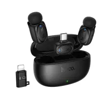 Мікрофон Hoco L19 Graceful wireless microphone (iP/Type-C) Чорний mag-6942007655477145301