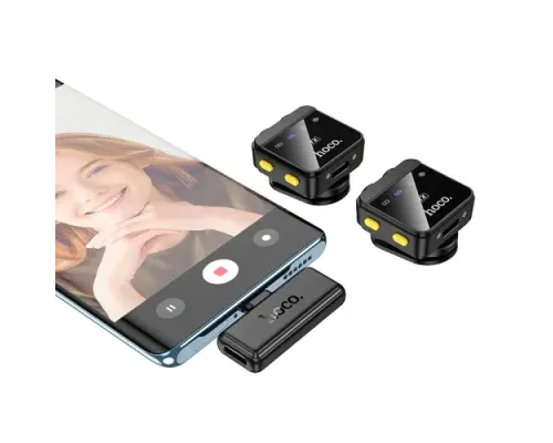 Мікрофон Петлічний HOCO L17 (iP/Type-C) Чорний mag-6942007645997145282