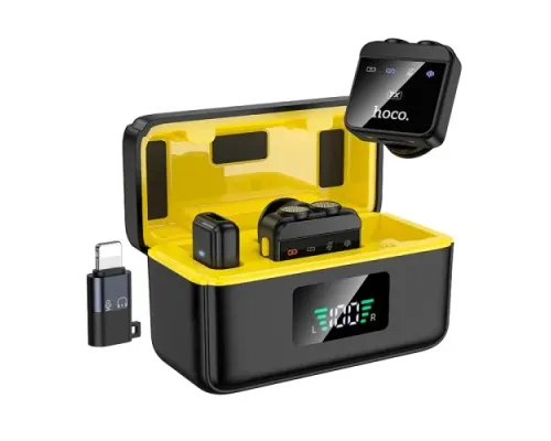 Мікрофон Петлічний HOCO L17 (iP/Type-C) Чорний mag-6942007645997145282