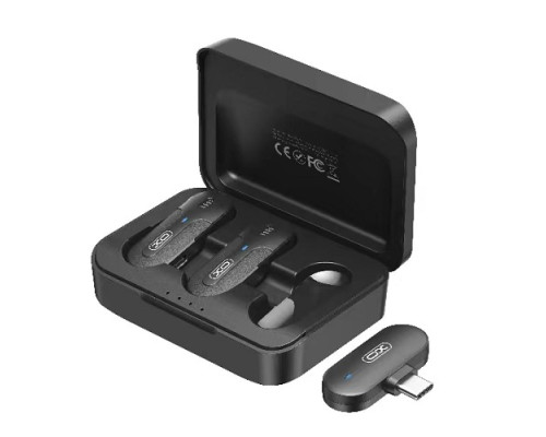 Мікрофон Петличний Бездротовий XO MKF09A Twin Type-C ma32012