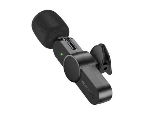 Мікрофон Петлічний BOROFONE BFK12 Trophy lavalier wireless digital microphone Type-C чорний mag-6941991106392151304