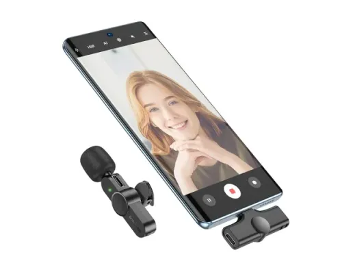 Мікрофон Петлічний BOROFONE BFK12 Trophy lavalier wireless digital microphone Type-C чорний mag-6941991106392151304