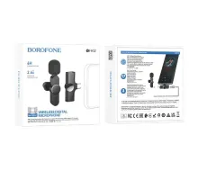 Мікрофон Петлічний BOROFONE BFK12 Trophy lavalier wireless digital microphone Type-C чорний mag-6941991106392151304