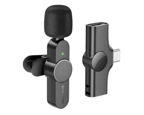 Мікрофон Петлічний BOROFONE BFK12 Trophy lavalier wireless digital microphone Type-C чорний mag-6941991106392151304