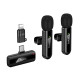 Бездротова мікрофонна система HOCO L20A Fair dual-mic wireless microphone(iP/Type-C) Black (6942007655507)