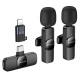 Мікрофон-петличка BOROFONE BFK15 Dual-mic lavalier wireless digital microphone (iP/Type-C) Black (6941991117107)