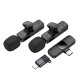 Мікрофон-петличка BOROFONE BFK15 Dual-mic lavalier wireless digital microphone (iP/Type-C) Black (6941991117107)