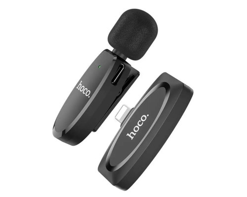 Мікрофон-петличка HOCO L15 iP Crystal lavalier wireless digital microphone Black