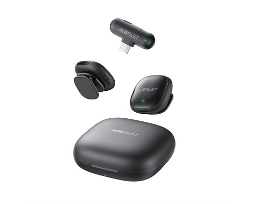 Бездротова мікрофонна система ACEFAST R1 wireless lavalier microphones Black (6974316284895)