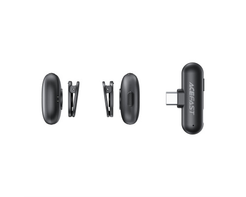 Бездротова мікрофонна система ACEFAST R1 wireless lavalier microphones Black (6974316284895)