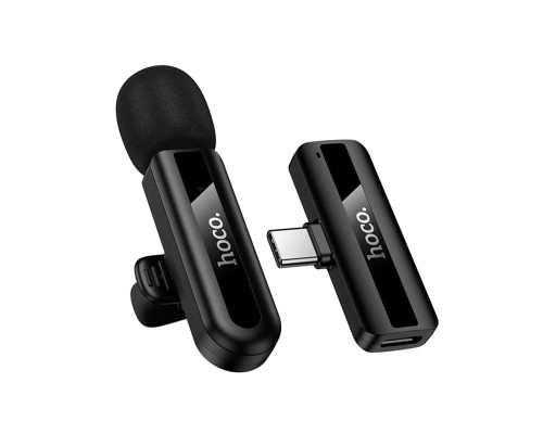 Бездротова мікрофонна система HOCO L20 Fair wireless microphone Type-C Black (6942007655491)
