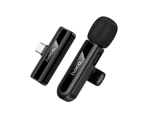 Бездротова мікрофонна система HOCO L20 Fair wireless microphone Type-C Black (6942007655491)