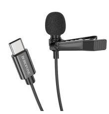 Мікрофон-петличка BOROFONE BFK11 Elegant lavalier microphone Type-C Black