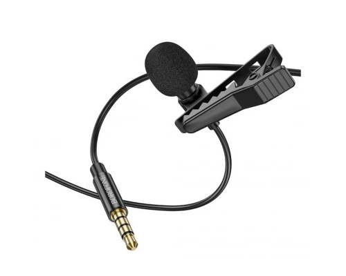 Мікрофон-петличка BOROFONE BFK11 Elegant lavalier microphone 3.5mm Black (6941991106668)