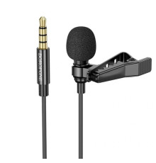 Мікрофон-петличка BOROFONE BFK11 Elegant lavalier microphone 3.5mm Black (6941991106668)