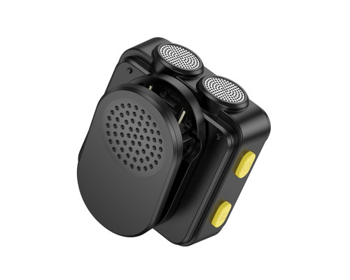 Бездротова мікрофонна система HOCO L17 Dual-mic magnetic lavalier wireless digital microphone (iP/Type-C) Black (6942007645997)