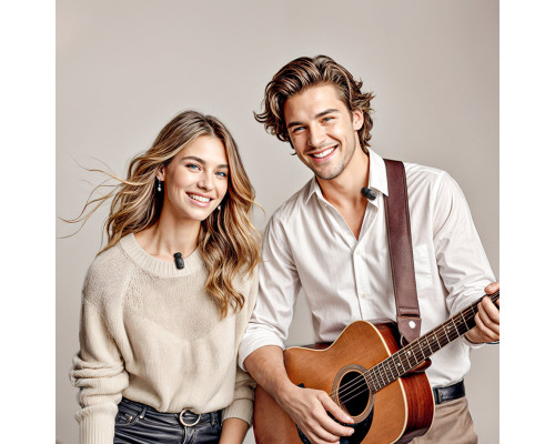 Бездротова мікрофонна система HOCO L19 Graceful wireless microphone(iP/Type-C) Black (6942007655477)