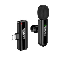 Бездротова мікрофонна система HOCO L20 Fair wireless microphone iP Black (6942007655484)
