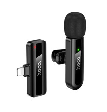 Бездротова мікрофонна система HOCO L20 Fair wireless microphone iP Black (6942007655484)