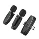 Бездротова мікрофонна система HOCO L15 Dual-mic clip-on wireless digital microphone (iP/Type-C) Black (6942007638623)